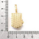 Латунные подвески с микропаве из кубического циркония и эмали KK-R222-16G-01-3