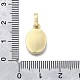Латунные микропаве прозрачные подвески с фианитом KK-V010-16G-3