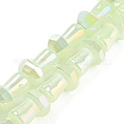 Стеклянные бусины с гальваническим покрытием  GLAA-K064-01A-06