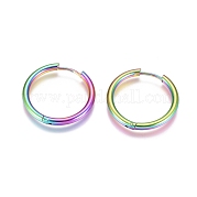 Серьги-кольца Huggie Hoop из нержавеющей стали 304 с ионным покрытием (IP) EJEW-G272-01-20mm-M