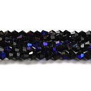 Непрозрачные однотонные гальванические стеклянные бусины EGLA-A039-P3mm-L17