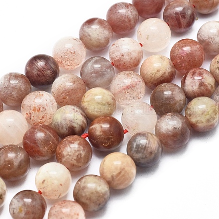 Натуральный Sunstone бисер пряди G-D0001-05-10mm-1
