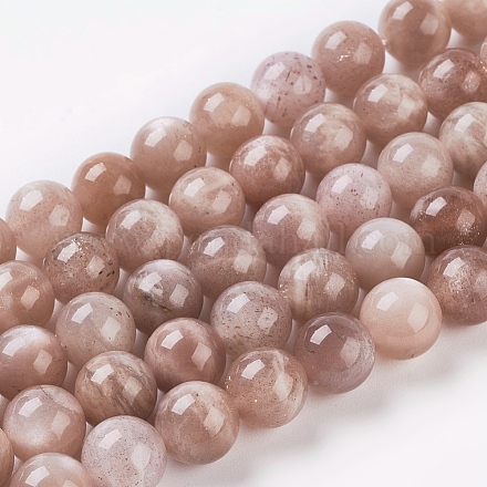 Натуральный Sunstone бисер пряди G-G099-4mm-14-1
