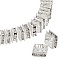 Brass Grade A Rhinestone Spacer Beads, Square, Nickel Free, Crystal, Silver, 5x5x2.5mm, Hole: 1mm