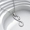 Infinity Snake 304 Stainless Steel Pendant Necklaces, Stainless Steel Color, 17.99 inch(45.7cm)