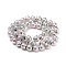 Electroplated Natural Lava Rock Beads Strands, Round, Rainbow Plated, 8~8.5mm, Hole: 1.2mm, about 48pcs/strand, 15.7 inch(40cm)
