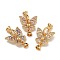 Brass Micro Pave Cubic Zirconia Fold Over Clasps, Nickel Free, Butterfly, Mixed Color, 29x18.5x6mm, Hole: 4mm