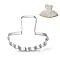 Tarnish Resistant 304 Stainless Steel Cookie Cutters, Cookies Moulds, DIY Biscuit Baking Tool, Dress, Stainless Steel Color, 55x72mm