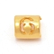 Alloy Beads, Column with Hollow Number, Matte Gold Color, Number, 6.5x6mm, Hole: 3.3mm
