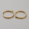 304 Stainless Steel Open Back Bezel Pendants, Ring Charms, for Epoxy Resin Crafts, Golden, 27.5x24.5x3mm, Hole: 1.8mm