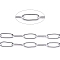 304 Stainless Steel Paperclip Chains, Soldered, with Spool, Stainless Steel Color, 4.8x2.5x0.5mm