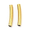 304 Stainless Steel Tube Beads, Curved Tube, Golden, 15x2.5mm, Hole: 2mm