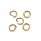 304 Stainless Steel Open Jump Rings, Ion Plating(IP), Golden, 7x1mm, Inner Diameter: 5mm