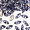 Preciosa® MAXIMA Crystal Fancy Stones, Czech Crystal, 435 14 615 Navette(Horse Eye), Dura Foiling, 20410 Tanzanite, 15x7mm