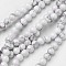 Natural Howlite Beads Strands, Round, 4mm, Hole: 1mm, about 92pc/strand, 15.2 inch