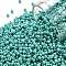 TOHO Round Seed Beads, Japanese Seed Beads, (413) Opaque AB Turquoise, 11/0, 2.2mm, Hole: 0.8mm, about 1110pcs/10g, 10g/bottle