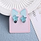 Alloy Plastic Clip-on Earrings for Kid, Platinum, Star, 15x10mm
