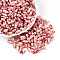 Baking Paint Glass Seed Beads, Round Hole, Oval, FireBrick, 9.5x4~4.5mm, Hole: 0.8~1mm, about 1750pcs/pound