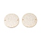 Brass Link Connectors, Long-Lasting Plated, Flat Round, Real 24K Gold Plated, 20x0.8mm, Hole: 1.4mm
