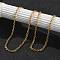 Ion Plating(IP) 304 Stainless Steel Cable Chain Necklaces for Women Men, Real 18K Gold Plated, 27.56 inch(70cm)
