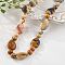 Natural Crazy Agate Beaded Necklaces, with Alloy Lobster Clasps, teardrop, 18.1 inch~18.5  inch(46~47cm), Teardrop: 18x13x5.5mm