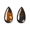 Natural Tiger Iron Pendants, Teardrop Charms, 40x20x8mm, Hole: 1.2mm