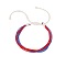 Multi-strand Fibre Wax Threads Braided Bracelet, Adjustable Cord Bracelet, Crimson