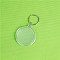 Acrylic Photo Frame Keychain, with Iron Split Key Rings, Flat Round,  4.5x4.5cm