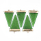 Electroplate Natural White Jade Big Pendants, with Iron Findings, Dyed, Triangle, Golden, 57~61x32~36x6~8mm, Hole: 3.5mm