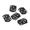 Alloy Pendents, Playing Cards with Skull, Electrophoresis Black, 33x22x3mm, Hole: 2mm