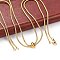 Ion Plating(IP) Adjustable 304 Stainless Steel Slider Necklaces, with Snake Chains and Slider Beads, Golden, 28.3 inch~28.5 inch(71.9~72.3cm)