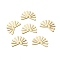 Brass Charms, Fan, Raw(Unplated), 17x25x0.5mm, Hole: 1.5mm