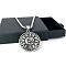Retro Stainless Steel Sun Moon Pendant Necklaces for Men, Stainless Steel Color, 23.62 inch(60cm)