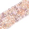 Electroplate Glass Beads Strands, Faceted(32 Faceted), Rondelle, Bisque, 2.5x2mm, Hole: 0.6mm, about 190~197pcs/strand, 15.35~16''(39~40cm)