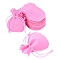 20Pcs Velvet Bags, Calabash Shape Drawstring Jewelry Pouches, Hot Pink, 9x7cm