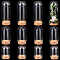 PH PandaHall 12pcs Glass Display Dome Cloche, 3 Size Glass Bell Jar with Cork Base Glass Bottles Dome Decorative Jars Display Case for Flower Storage Home Christmas Party Favor Decoration