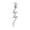 Non-Tarnish 201 Stainless Steel Pendants, Lightning Bolt Charm, Stainless Steel Color, 39x10x1.5mm, Hole: 4x7mm