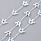 Natural White Shell Mother of Pearl Shell Beads, Crown with Evil Eye, 7.8x9.5x2mm, Hole: 0.6mm