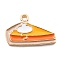 Thanksgiving Day Alloy Enamel Pendants, Light Gold, Food, 13x20x1.5mm, Hole: 1.8mm