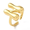 Initials Brass Open Cuff Ring for Women, Cadmium Free & Nickel Free & Lead Free, Letter N, 16.5x14.5mm, Adjustable