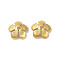 304 Stainless Steel Bead Caps, 5-Petal Flower, Golden, 11.5x3mm, Hole: 1.5mm