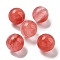 Cherry Quartz Glass Round Ball Figurines Statues for Home Office Desktop Decoration, 20mm