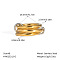 Stainless Steel Interlocking Stackable Rings for Women, Real Gold Plated & Stainless Steel Color, Ring 1: 2.5mm, Ring 2: 3mm, US Size 8 1/4(18.3mm)