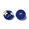 Opaque Resin Imitation Food Decoden Cabochons, Donut, Blue, 19~20x8~10.5mm
