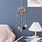 Tree of Life Natural Orange Quartz & Agate Woven Net Suncatchers, Chakra Theme Hanging Pendant Decorations with Glass Beaded, 660mm