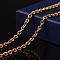 Ion Plating(IP) 304 Stainless Steel Textured Cable Chains, Unwelded, with Spool, Golden, 4x3x0.8mm, about 32.8 Feet(10m)/roll