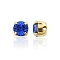 Preciosa® MAXIMA Crystal in Sew-On Cup, Czech Crystal, 719 35 021 Chaton(Round), Golden, 30050 Sapphire, SS16(3.8~4mm)