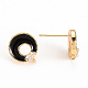 Латунные серьги-гвоздики из циркония KK-S356-242A-NF-3