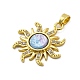 Латунные микро проложить кубического циркония подвески KK-V009-30G-04-3