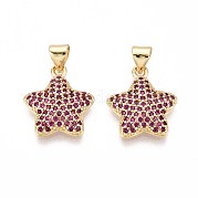 Латунные микро проложить кубического циркония подвески KK-T071-136G-03